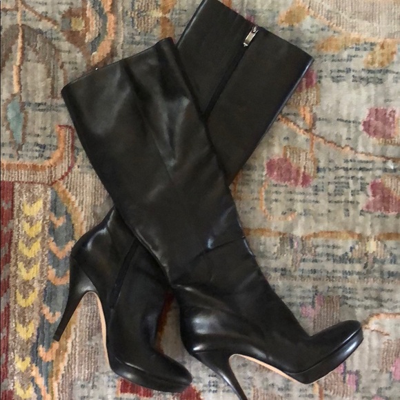 via spiga black leather boots